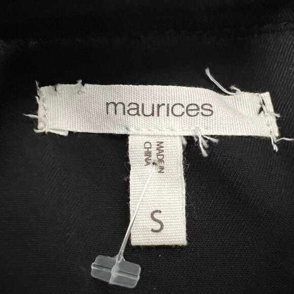 Maurices Womens Utility Jacket Black Full Zip Pockets Hip Length Drawstring S - Picture 9 of 10